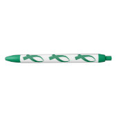 Stylo Noir Ruban de Sensibilisation (Vert) (Devant)