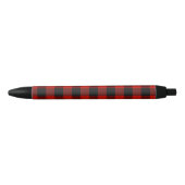 Stylo Noir Russe Rouge noir Buffalo chèque Motif Plaid (Devant)