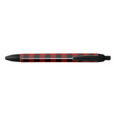 Stylo Noir Russe Rouge noir Buffalo chèque Motif Plaid (Dos)
