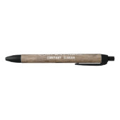 Stylo Noir Rustic Plain Wood Company/événement (Bas)