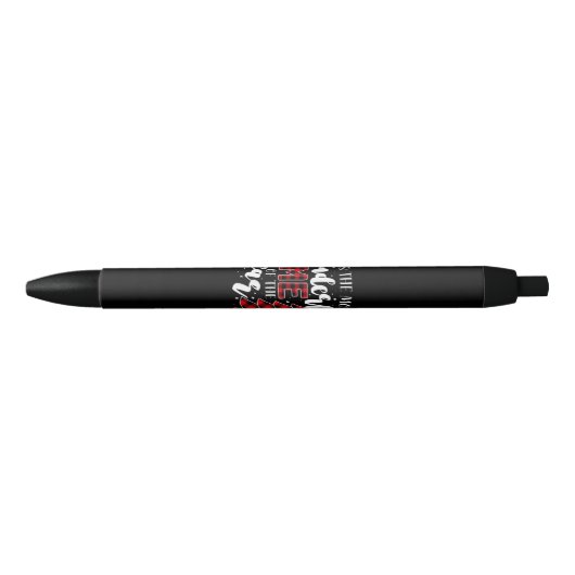 Stylo Noir Sapins de Noël C'est la plus merveilleuse période (Devant)