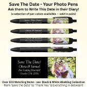 Stylo Noir Save The Date + Photo, Black & White with Infinity