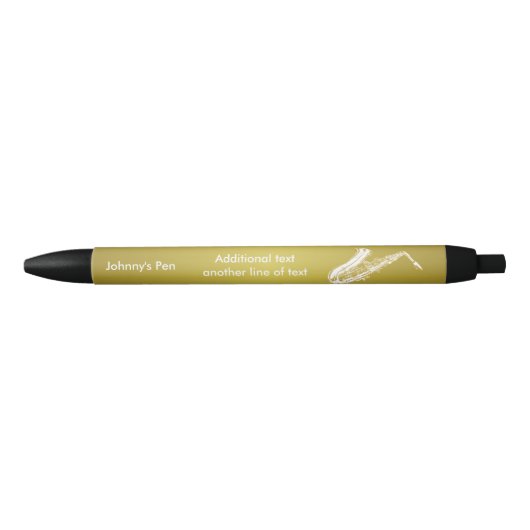 Stylo Noir Saxophone (Devant)