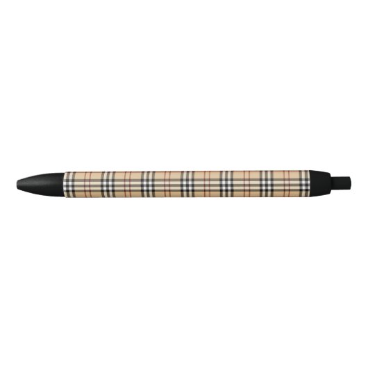 Stylo Noir Scottish Tartan Pattern (Devant)