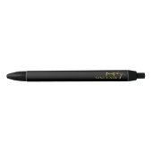 Stylo Noir Script Classy Mrs noir et or professionnel (Devant)