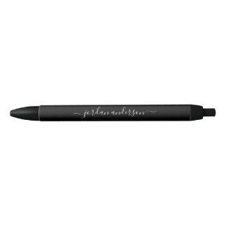 Stylo Noir Script de calligraphie couleur modifiable personna