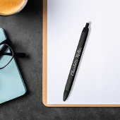 Stylo Noir Script de nom noir classique