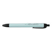 Stylo Noir Script de nom personnalisé Aqua (Bas)
