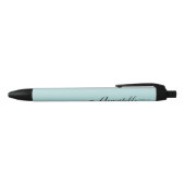 Stylo Noir Script de nom personnalisé Aqua (Haut)