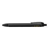 Stylo Noir Script élégant noir et or pour Mme professionnelle (Haut)