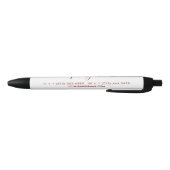 Stylo Noir Script simple - Rouge et blanc - Entreprise/Événem (Bas)