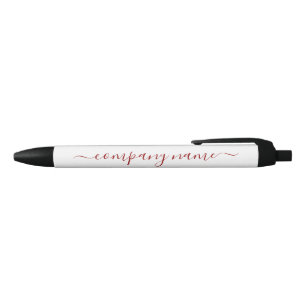 Stylo Noir Script simple - Rouge et blanc - Entreprise/Événem