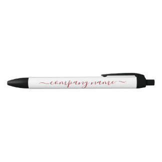 Stylo Noir Script simple - Rouge et blanc - Entreprise/Événem