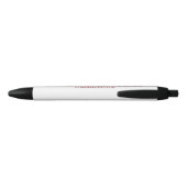 Stylo Noir Script simple - Rouge et blanc - Entreprise/Événem (Dos)