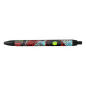 Stylo Noir Serpent de Fréquence – Miroir Compact d'Énergie Ab (Devant)