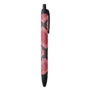 Stylo Noir Serpent noir et rouge