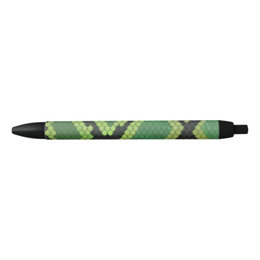 Stylo Noir Serpent noir et vert (Devant)