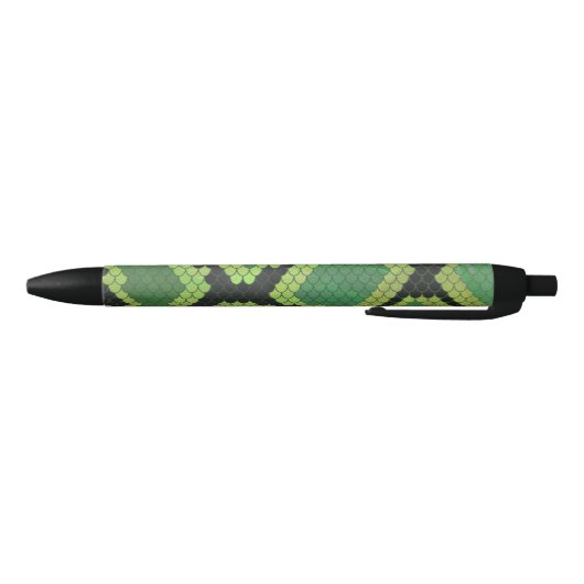 Stylo Noir Serpent noir et vert (Bas)
