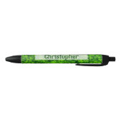 Stylo Noir Shamrock Clovers Personnalisé (Bas)