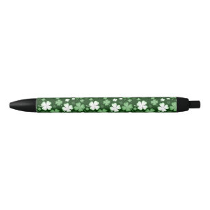 Stylo Noir Shamrock vert, Saint Patrick's Day