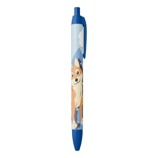 Stylo Noir Shiba Inu (Bas (Vertical))