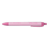 Stylo Noir Signature de nom en monogramme rose (Bas)