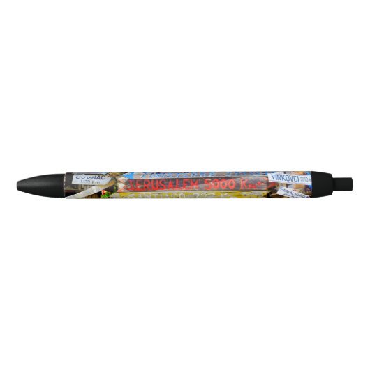 Stylo Noir Signe de distance (Devant)