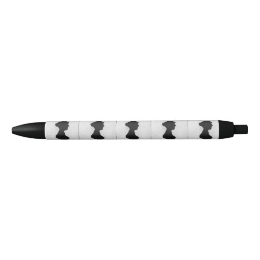 Stylo Noir Silhouette de Jane Austen (Devant)