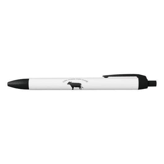 Stylo Noir Silhouette de vache décorative de ferme (Haut)