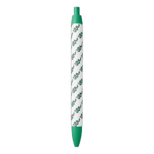 Stylo Noir Silhouette d'impression Brown et Turquoise de serp