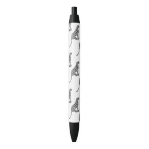 Stylo Noir Silhouette gris léopard et gris clair