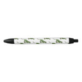 Stylo Noir Silhouette léopard noir et vert (Devant)