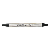 Stylo Noir Silver Gold Glitzy Stripes (Devant)