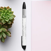 Stylo Noir Silver Parties scintillant Diamonds Glam Business