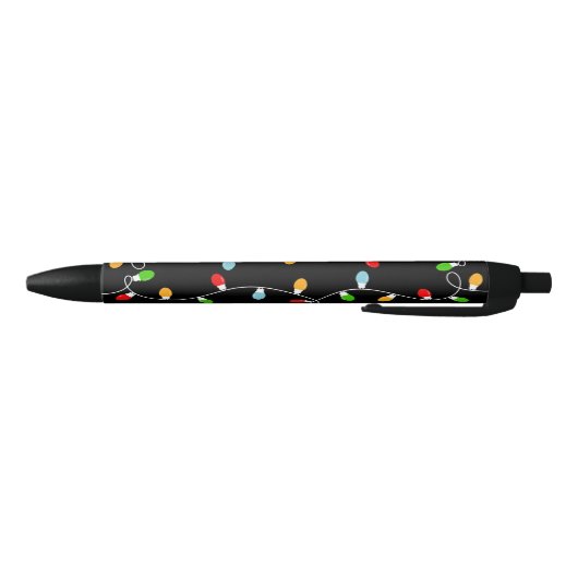 Stylo Noir Simple Black Green Red Christmas Lights (Bas)