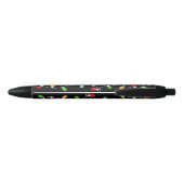 Stylo Noir Simple Black Green Red Christmas Lights (Dos)