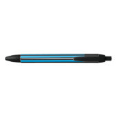 Stylo Noir Simple Bleu Divisé Initiale (Dos)