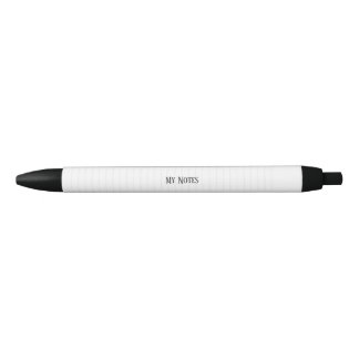 Stylo Noir Simple Clean Minimalist Dotted Lines personnalise