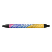 Stylo Noir simple couleur unie minimale personnalisée (Devant)