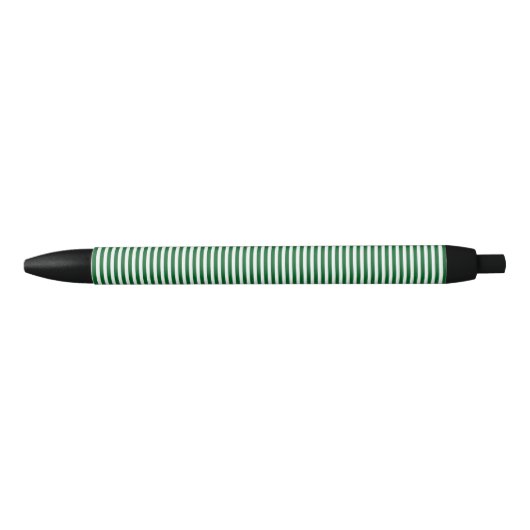 Stylo Noir Simple Élégant Rayure Verte Mignon (Devant)