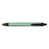 Stylo Noir Simple Élégant Rayure Verte Mignon (Dos)