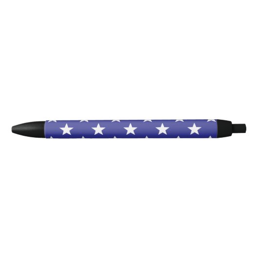 Stylo Noir Simple Étoile Patriotique (Devant)