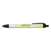 Stylo Noir Simple jaune citron vert ajouter nom minimum perso (Haut)