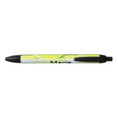 Stylo Noir Simple jaune citron vert ajouter nom minimum perso (Dos)