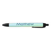 Stylo Noir simple lettre initiale monogramme ajouter votre no (Bas)