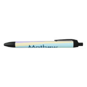 Stylo Noir simple lettre initiale monogramme ajouter votre no (Haut)