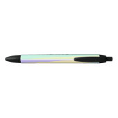 Stylo Noir simple lettre initiale monogramme ajouter votre no (Dos)