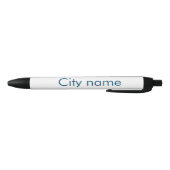 Stylo Noir simple lettre initiale monogramme ajouter votre no (Bas)