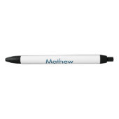 Stylo Noir simple lettre initiale monogramme ajouter votre no (Devant)
