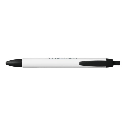 Stylo Noir simple lettre initiale monogramme ajouter votre no (Dos)